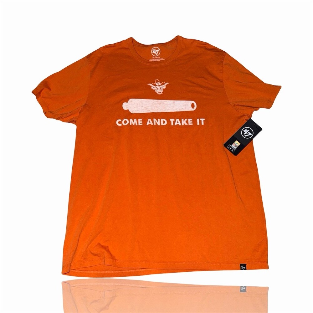 47 Brand Texas Longhorns Come and Take It T-Shirt Mens 2XL Orange Graphic